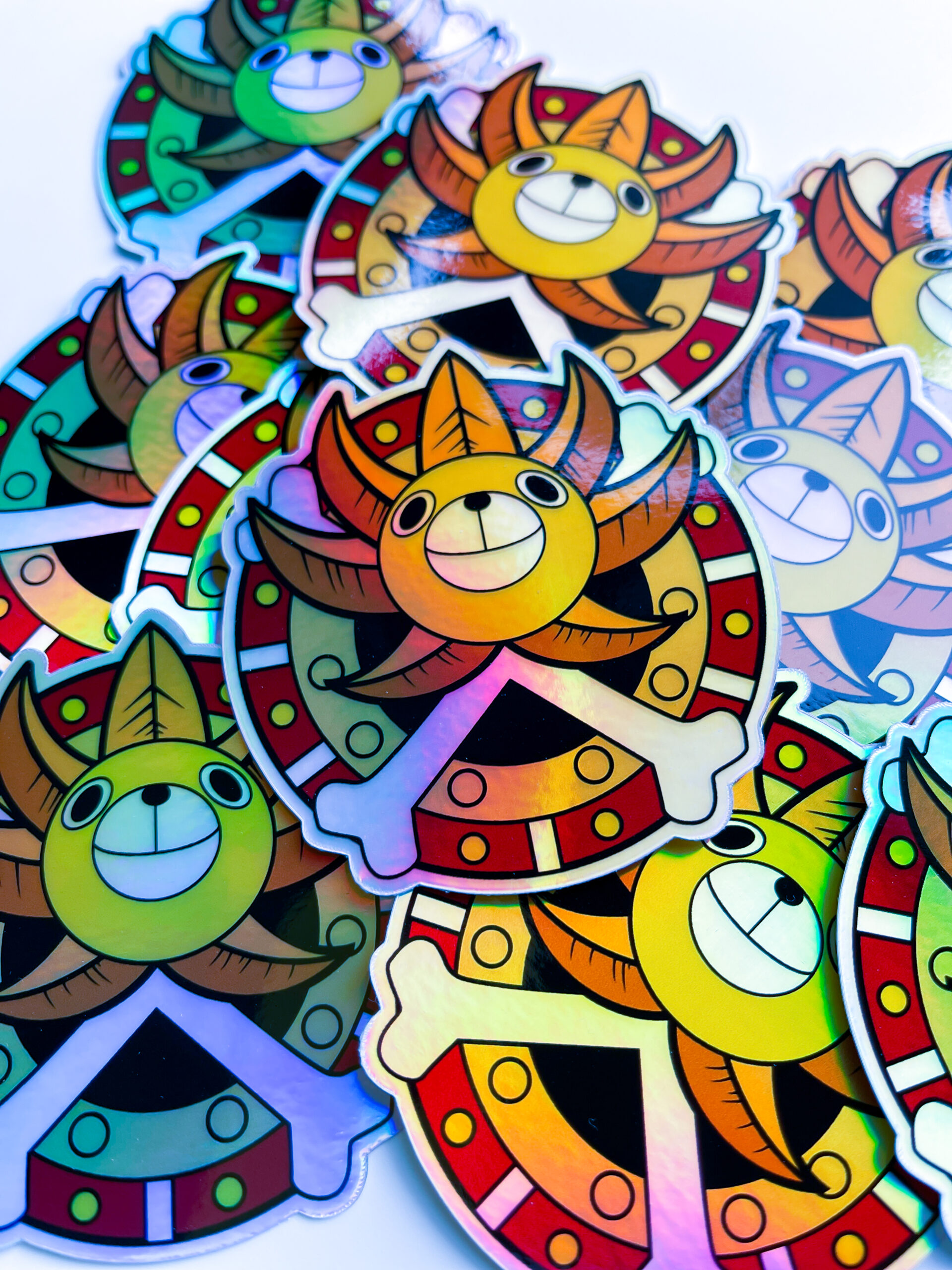 Thousand Sunny Gloss Vinyl Holographic Sticker One Piece Anime Sticker  Vinyl Decal 